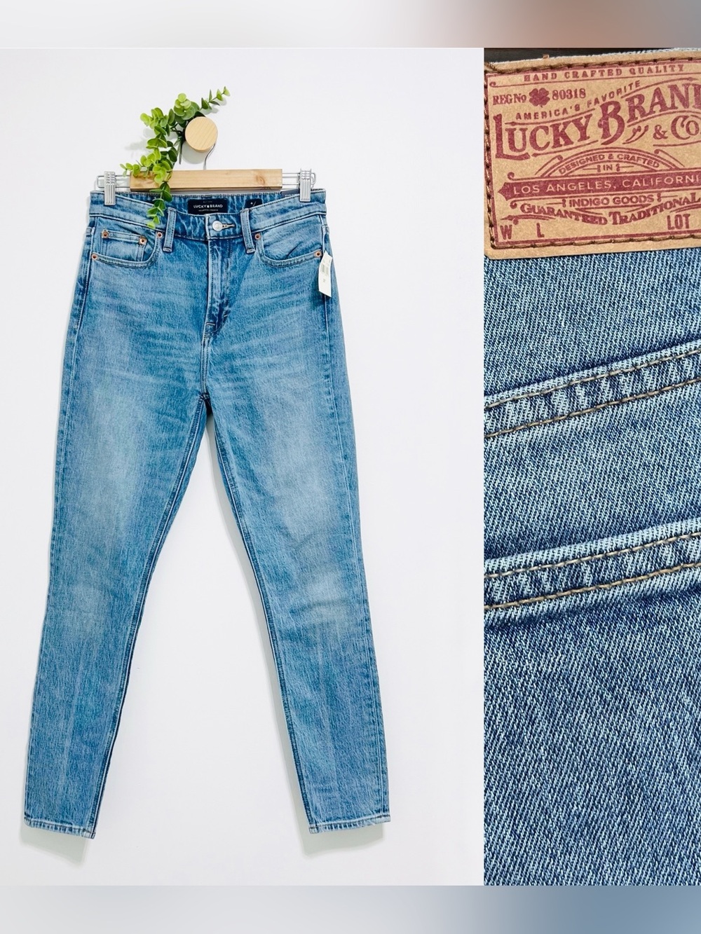 Lucky Brand NWT Bridgette Skinny High Rise Light Wash Jeans